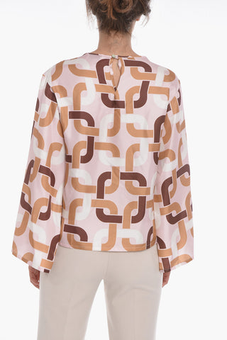 Silk BRIANA Blouse with Bell Sleeves