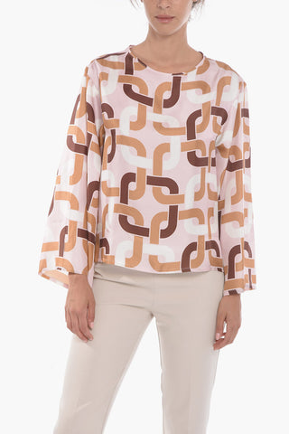 Silk BRIANA Blouse with Bell Sleeves