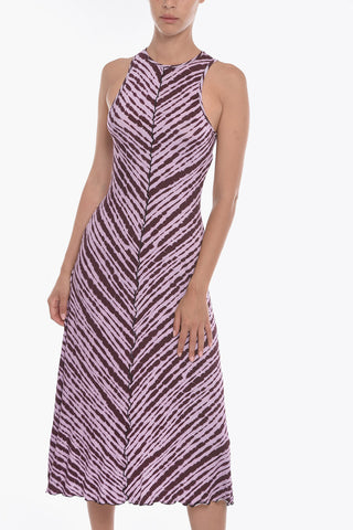 Abito Smanicato con Fantasia Tie Dye