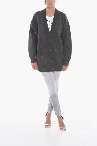 Patch Pocket LEANE Buttoned Cardigan