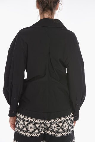 Camicia in Misto Lana con Arricciature