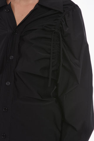 Camicia in Misto Lana con Arricciature