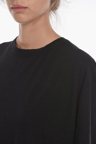 Crew Neck Flax and Cotton T-Shirt