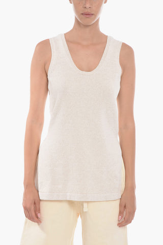Sleeveless SHIRA Top with Side Splits