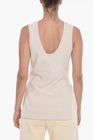 Sleeveless SHIRA Top with Side Splits