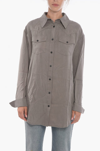 Twill CHIOS Shirt with Double Breast-pocket