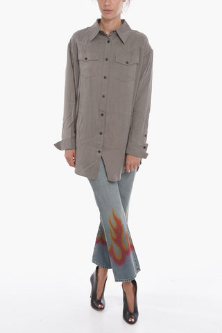 Twill CHIOS Shirt with Double Breast-pocket