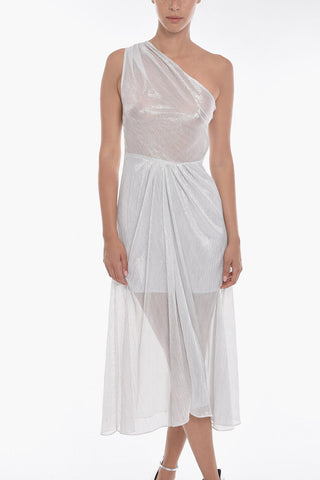 Semi-sheer VEIYA Dress with One Shoulder