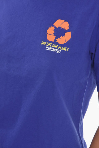 ONE LIFE ONE PLANET Crew Neck Printed T-Shirt