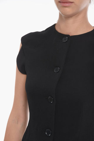 Front Buttoned Viscose Blend Vest