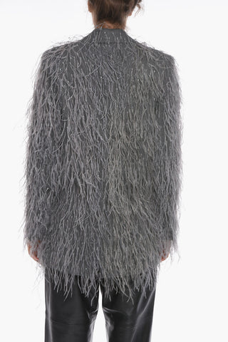 버진 울 싱글 브레스트 블레이저 GREENOCK 깃털 디테일