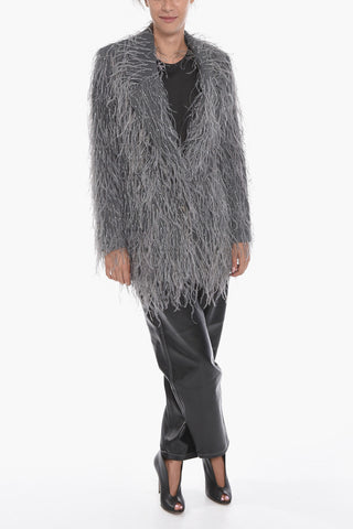 버진 울 싱글 브레스트 블레이저 GREENOCK 깃털 디테일