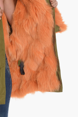 Fox Fur Lined Parka with Hood