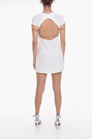 JACQUEMUS Short-sleeved Dress with Back Cut Out Detailing