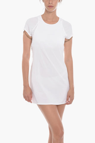 JACQUEMUS Short-sleeved Dress with Back Cut Out Detailing