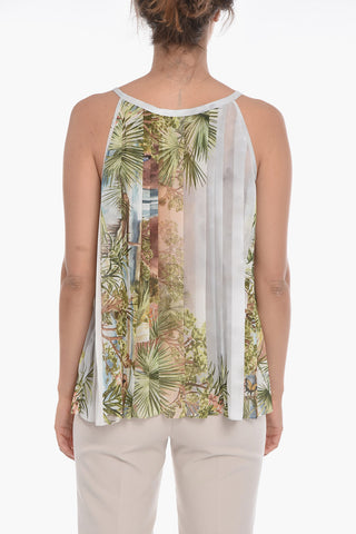 Pleated TURNER Top with Jungle Print