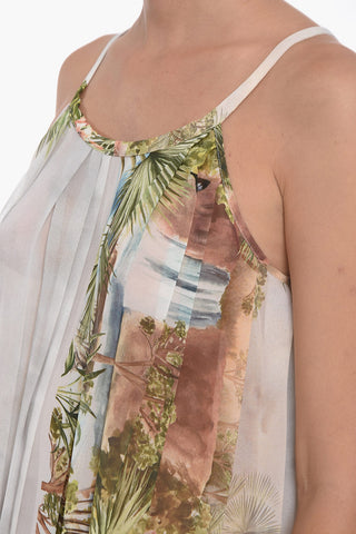 Pleated TURNER Top with Jungle Print