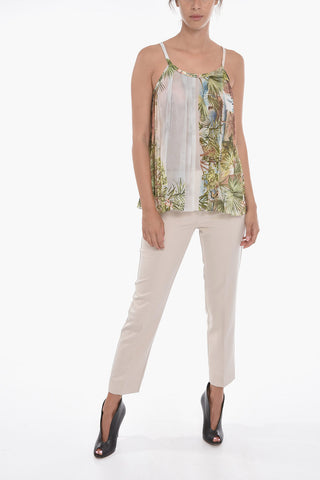 Pleated TURNER Top with Jungle Print