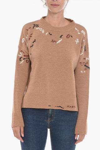 Crew Neck RANDOM MENDING Virgin Wool Pullover