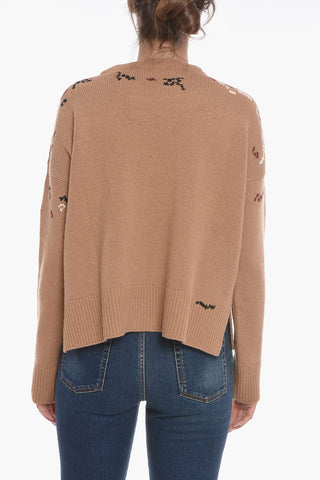 Crew Neck RANDOM MENDING Virgin Wool Pullover