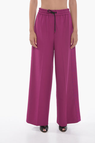 Pantaloni Palazzo con Bande Laterali Logate