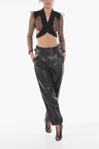 NOIR KEI NINOMIYA Blazer Crop in Mesh