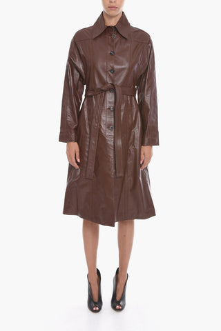 Trench in Nappa con Cintura
