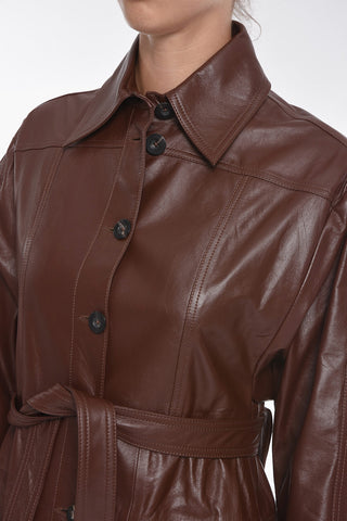 Trench in Nappa con Cintura