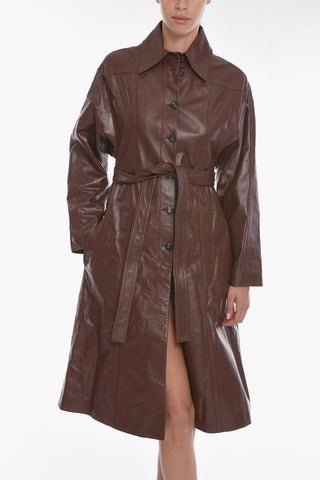 Trench in Nappa con Cintura