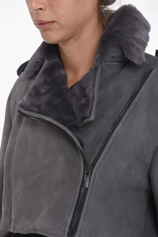 Cropped MAHIS Shearling Jacket with Zip Fastening