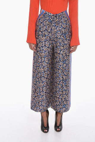 Abstract Patterned Silk Sarong Pants