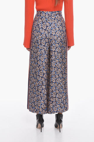 Abstract Patterned Silk Sarong Pants