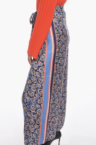 Abstract Patterned Silk Sarong Pants