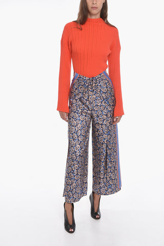 Abstract Patterned Silk Sarong Pants