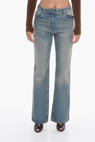 Bootcut Flared Denims with Vintage Effect 25cm