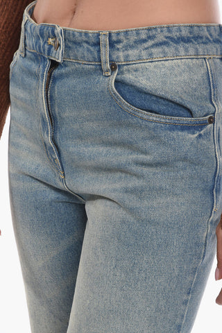 Bootcut Flared Denims with Vintage Effect 25cm
