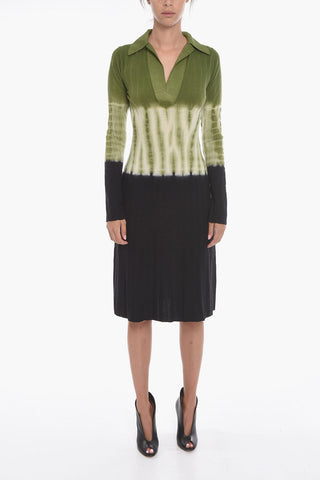 Vestito Midi in Maglia con Design Tie Dye