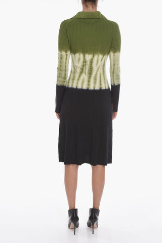 Vestito Midi in Maglia con Design Tie Dye