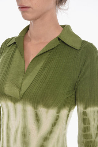 Vestito Midi in Maglia con Design Tie Dye