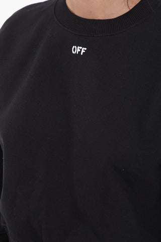 PERMANENT Brushed-cotton Crewneck Sweatshirt with Logo Print