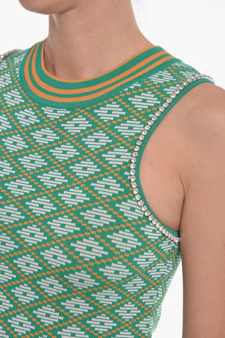 KOKO Sleeveless Dress with Rhinestone Application