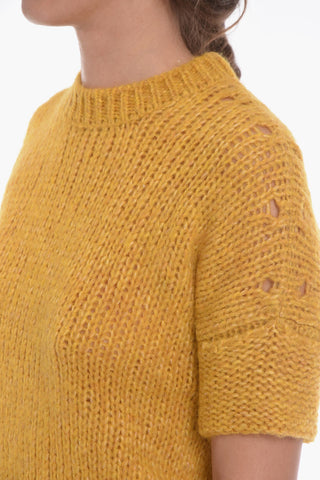 Maglia a Maniche Corte BOXY in Misto Alpaca