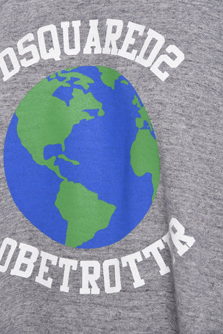 Felpa Girocollo GLOBETROTTER in Cotone Garzato