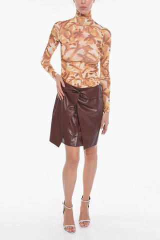 Eco-leather DANIJA Knotted Miniskirt
