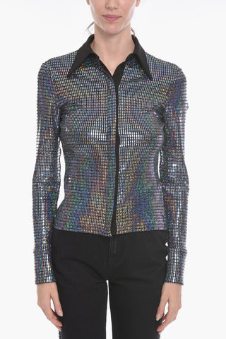 Camicia MIRROR PARTY con Abbottonatura Nascosta
