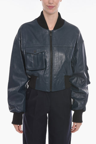 Soft-leather LE MANS Cropped Jacket