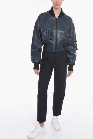 Soft-leather LE MANS Cropped Jacket