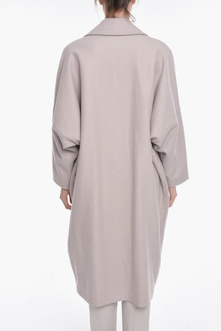 MM6 Bat-wing Sleeve Wool Blend Coat