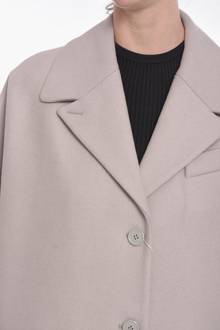 MM6 Bat-wing Sleeve Wool Blend Coat