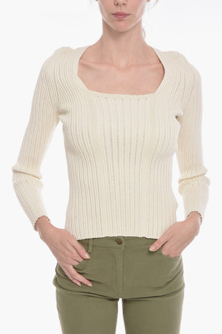 Maglia a Costine FINESSE con Collo Squadrato
